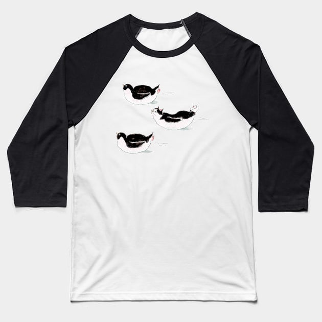 Penguin Lesson Baseball T-Shirt by TOCOROCOMUGI